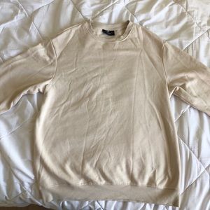 COMFORTABLE H&M RELAXED FIT CREAM CREWNECK